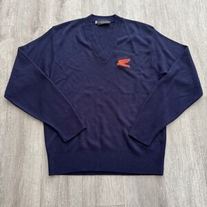 Vintage 80's Honda Sweater Mens Medium Andrew Rohan USA Embroidered Motorcycle